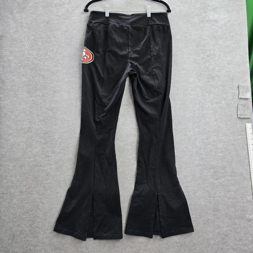 San Francisco 49ers Women Pants L Black NFL Flared Logo‎ Graphic 30